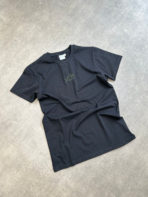 LB Initial T-Shirt - Black/Green