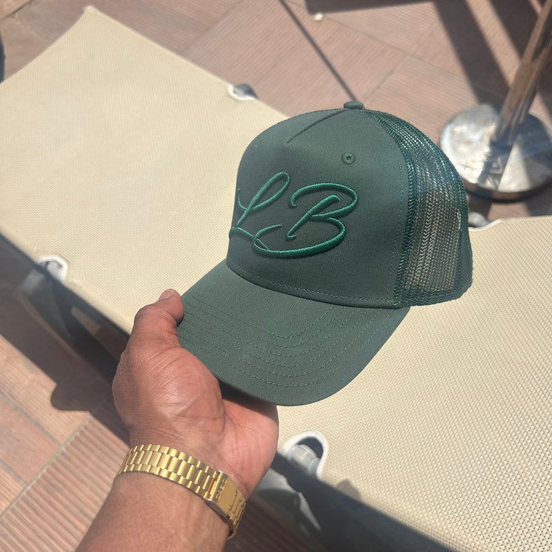 Suede LB Mesh Trucker Cap - Alpine Green